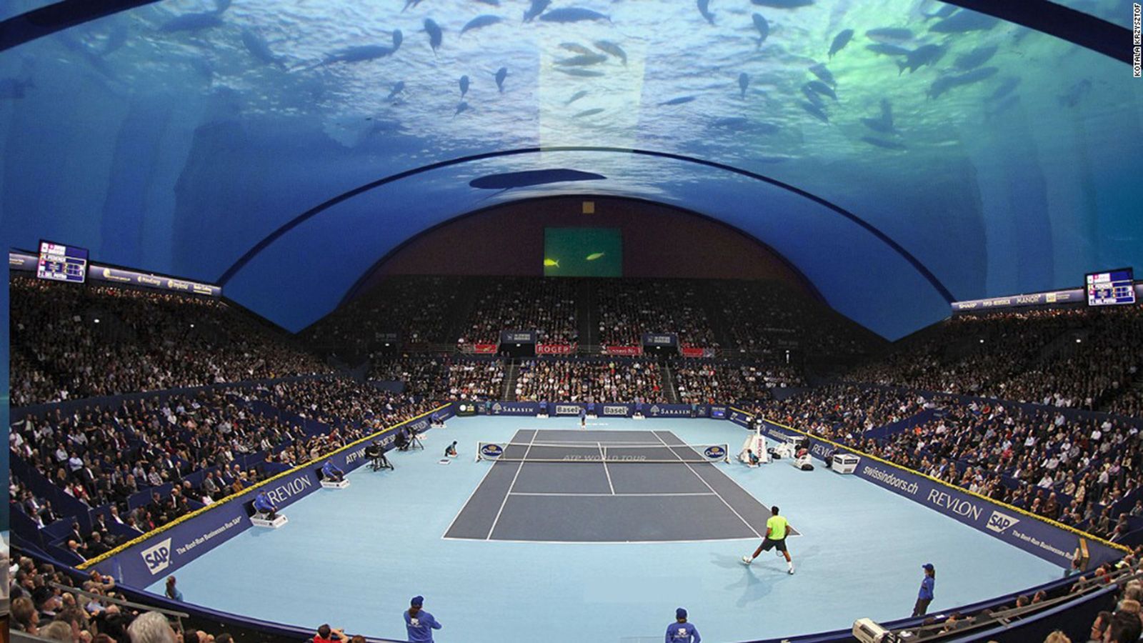 Serving deep the world’s first underwater tennis course